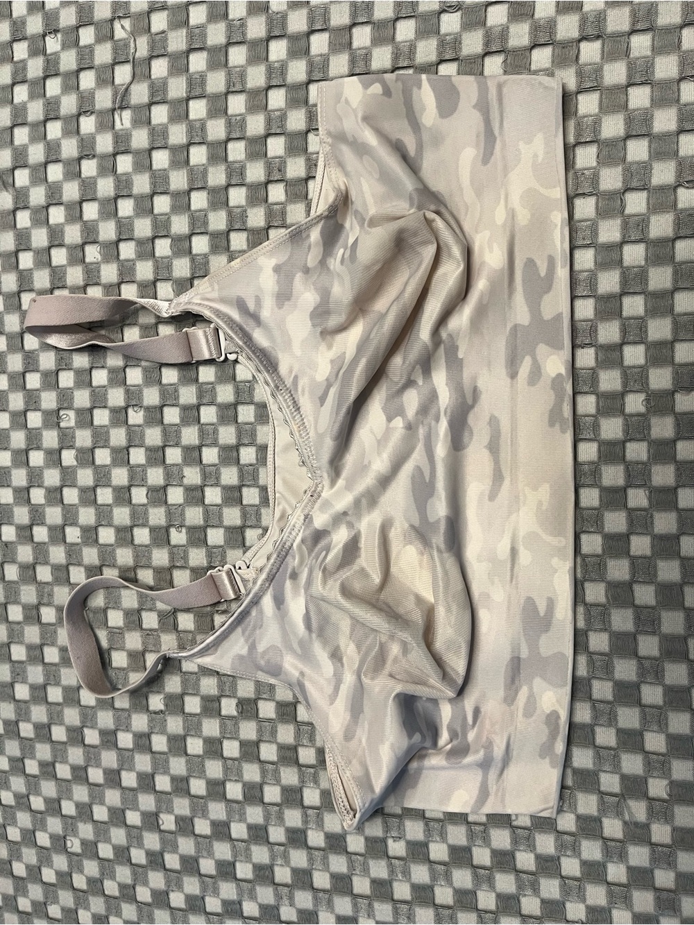 Ruby Ribbon Light Gray Camo Seamless Bralette